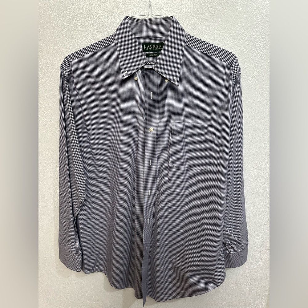 Lauren Ralph Lauren Non-Iron Button Down Shirt Size 161/2 32-33